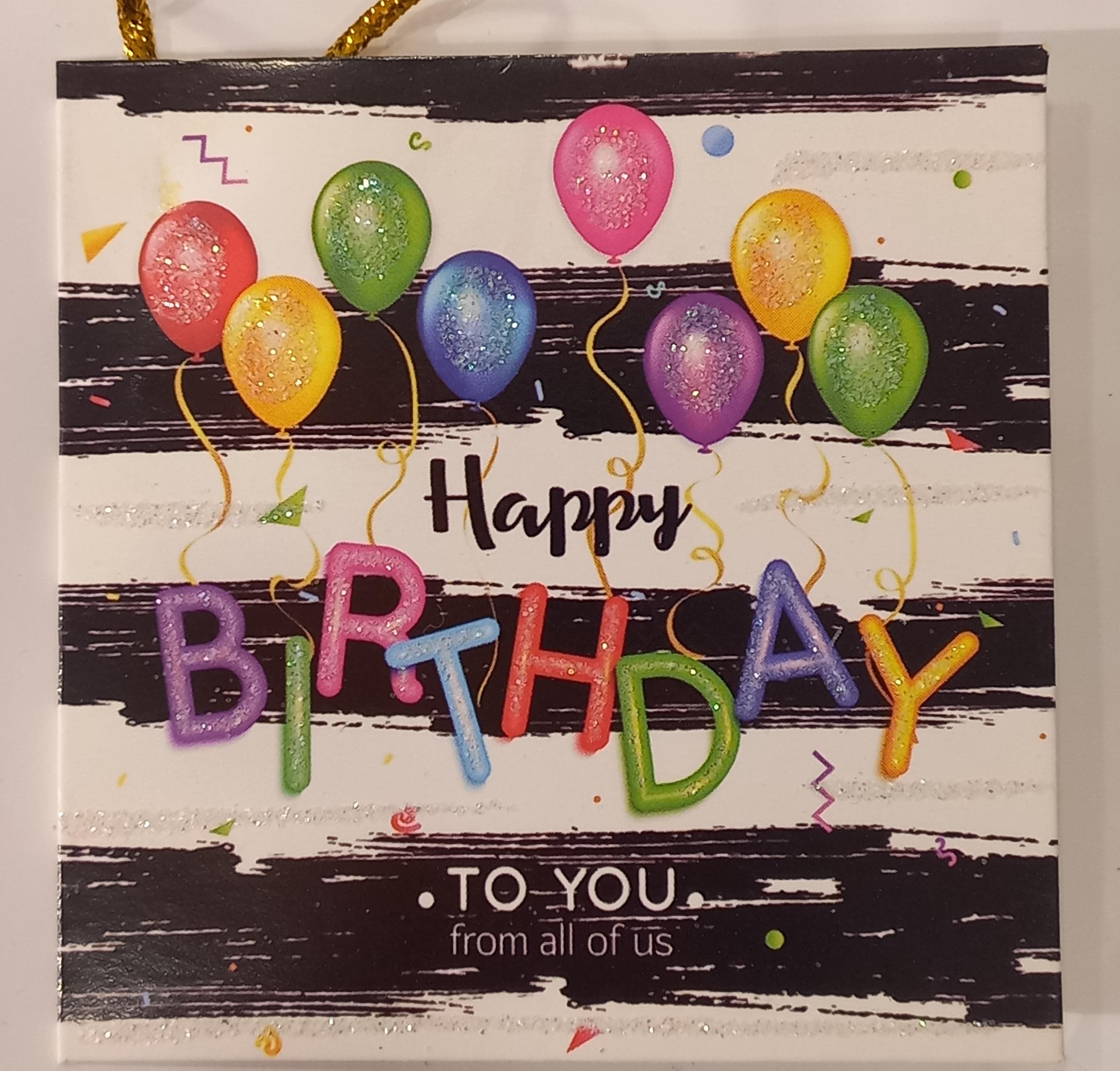 Happy Birthday Gift Bag Greeting Card