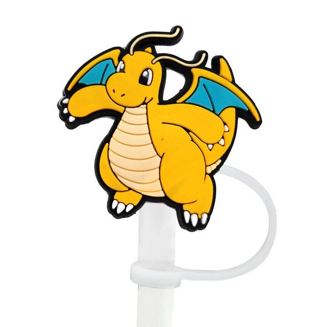 P0kemon Characters Straw Cover Caps Toppers for Tumbler