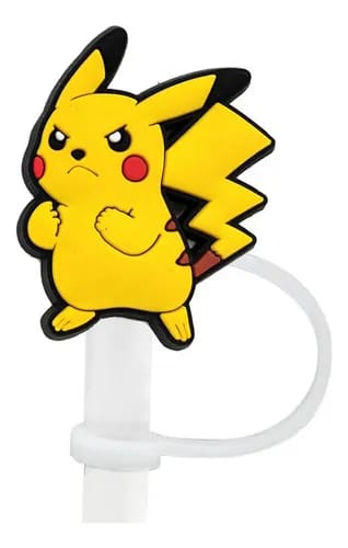 P0kemon Characters Straw Cover Caps Toppers for Tumbler