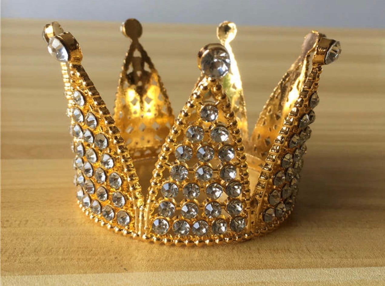 Gold Crown Cake Topper