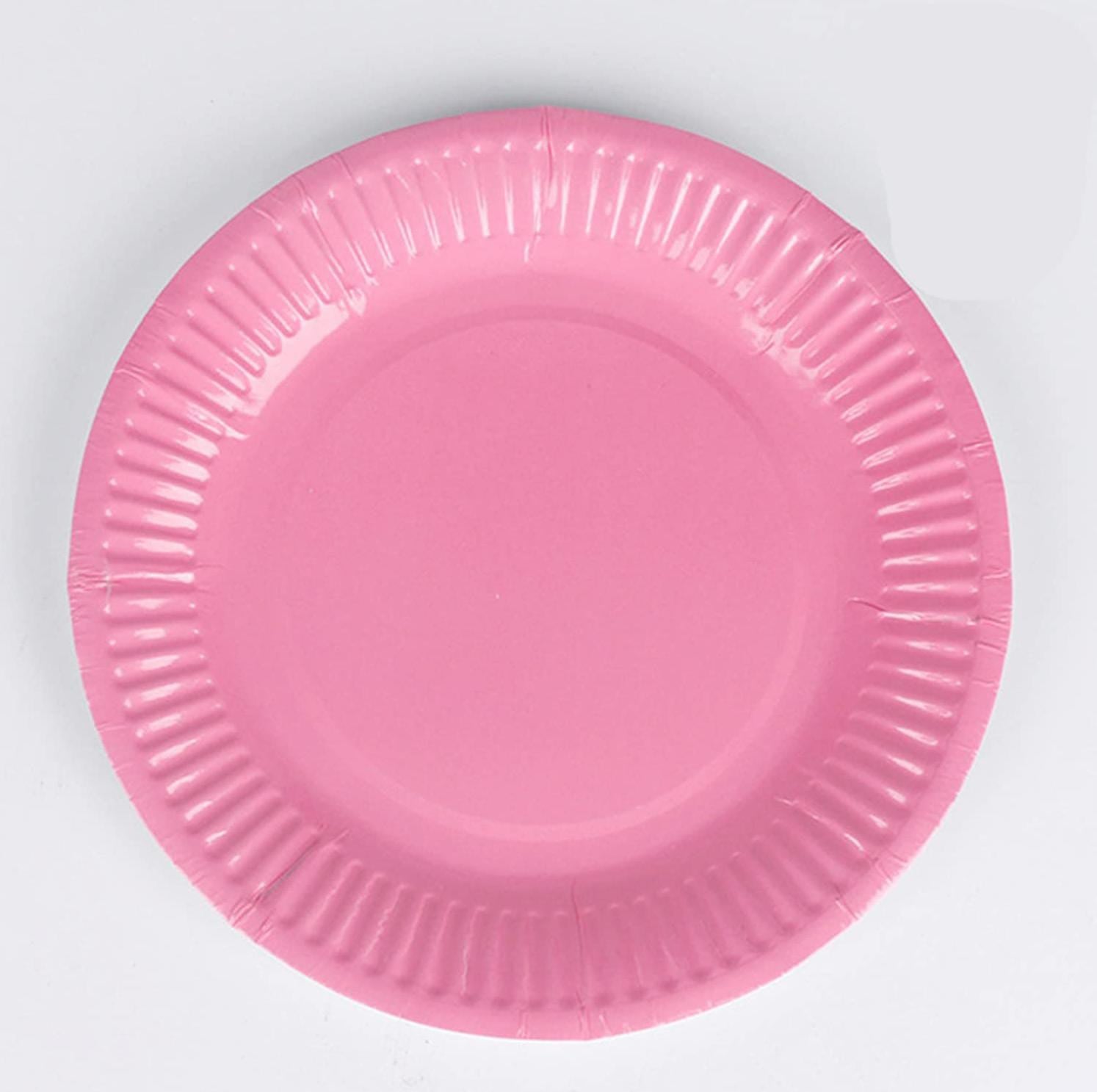 9" Plain Colored Craft Paper Plates (10pcs)