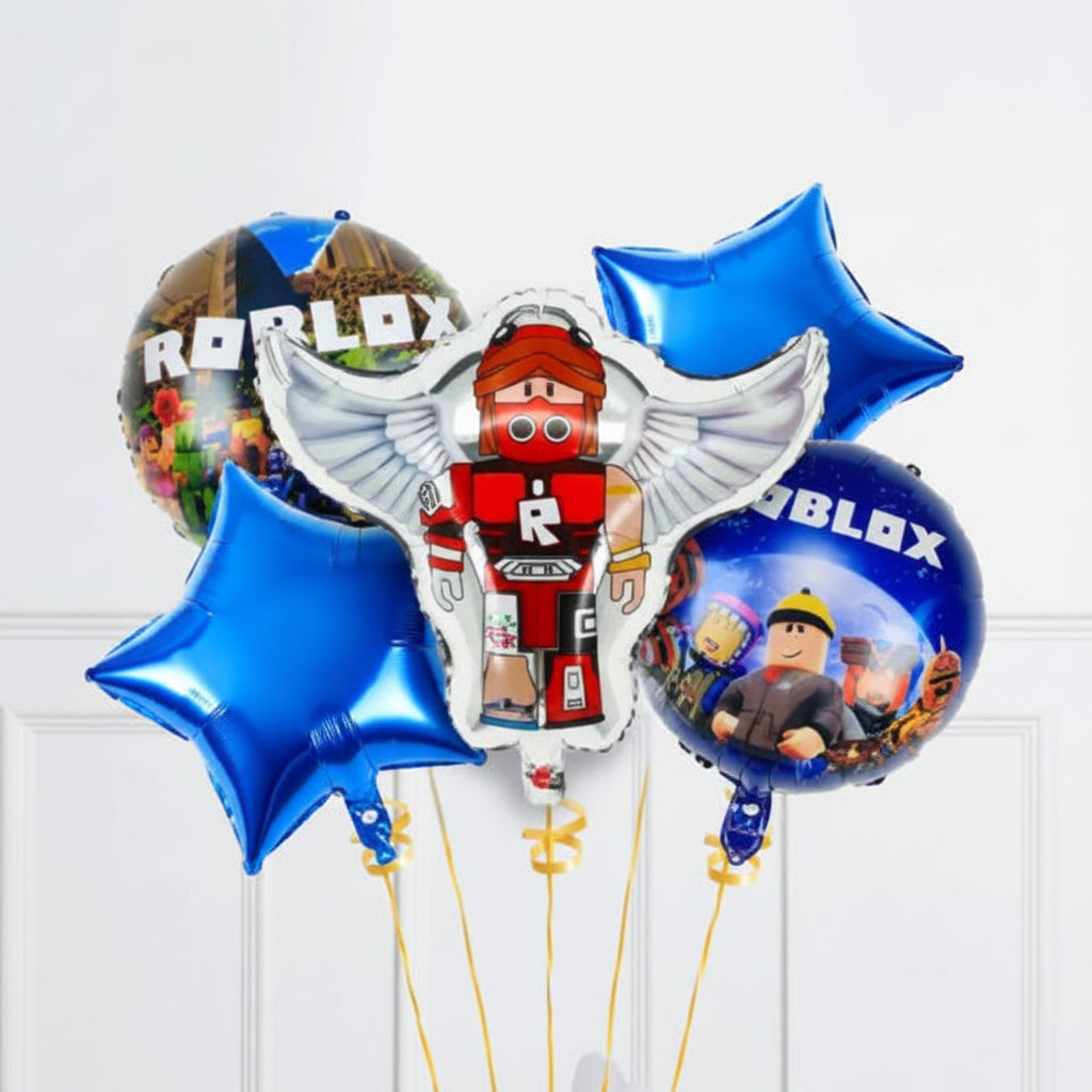 Roblox Double Sided Wing Character 5pc Foil Balloon Set