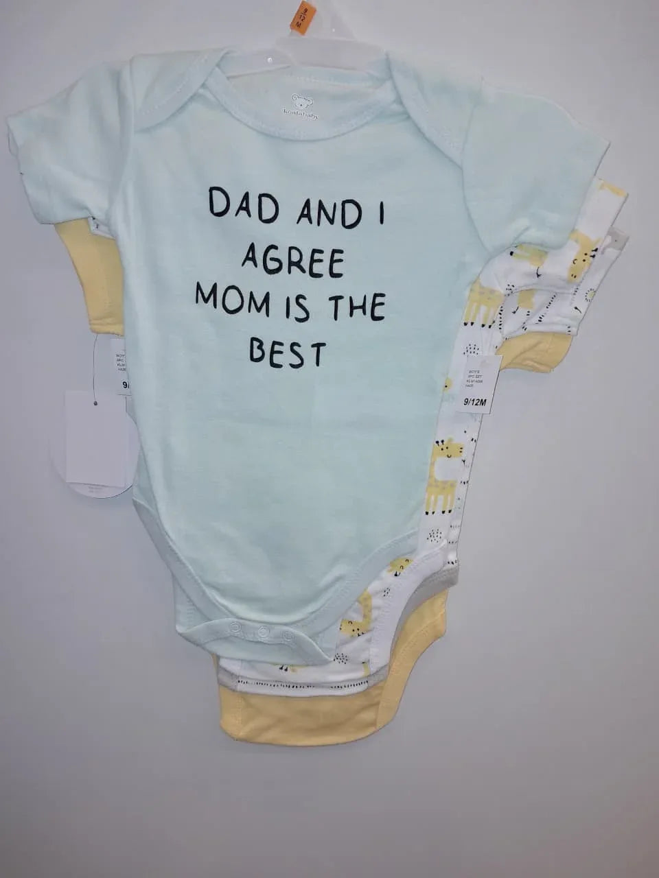 "Dad and I Agree Mom Is The Best" 4PC Onesies Set - Preppy Kids Trinidad