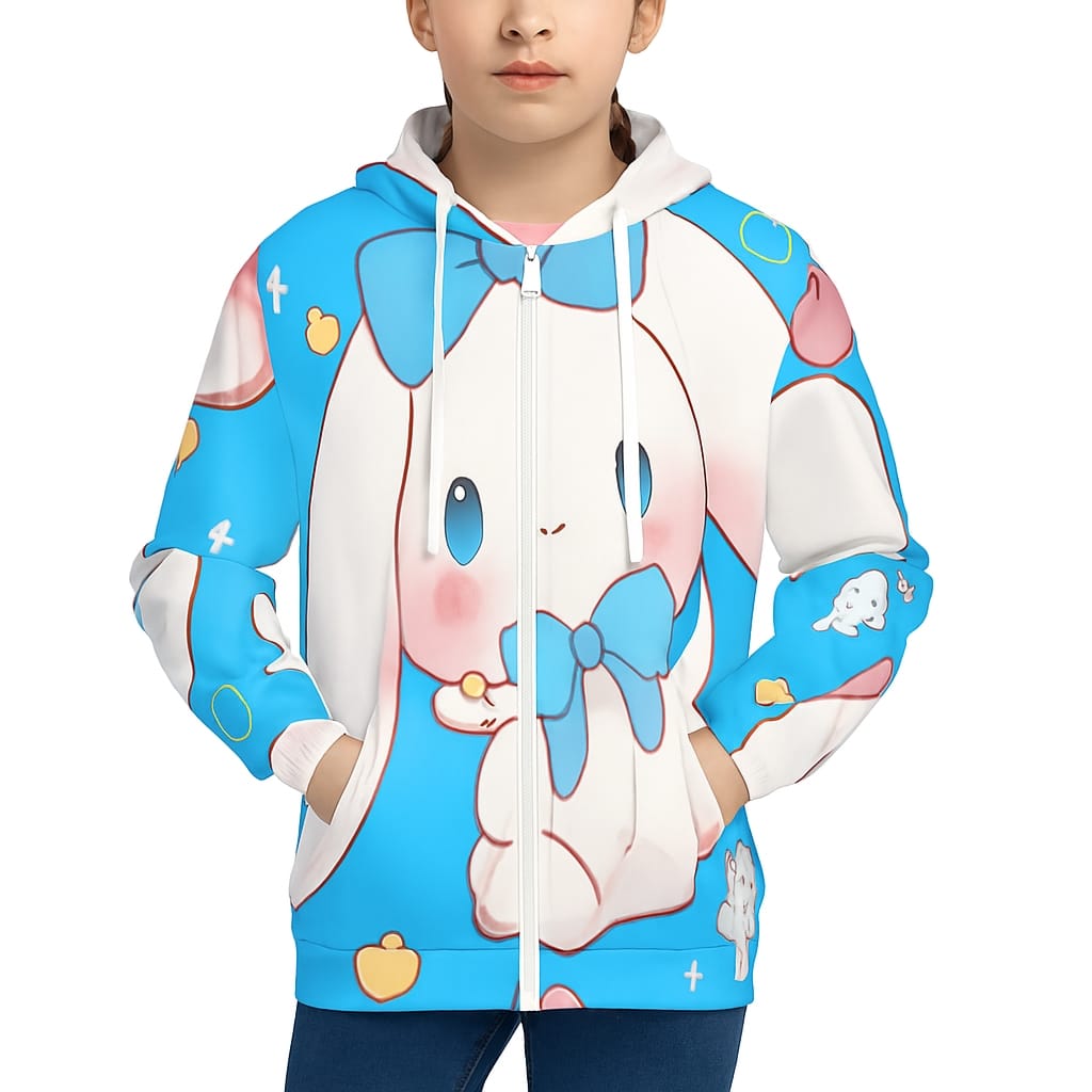 Sanrio Cute Cinnamoroll 3D Zipper Hoodie