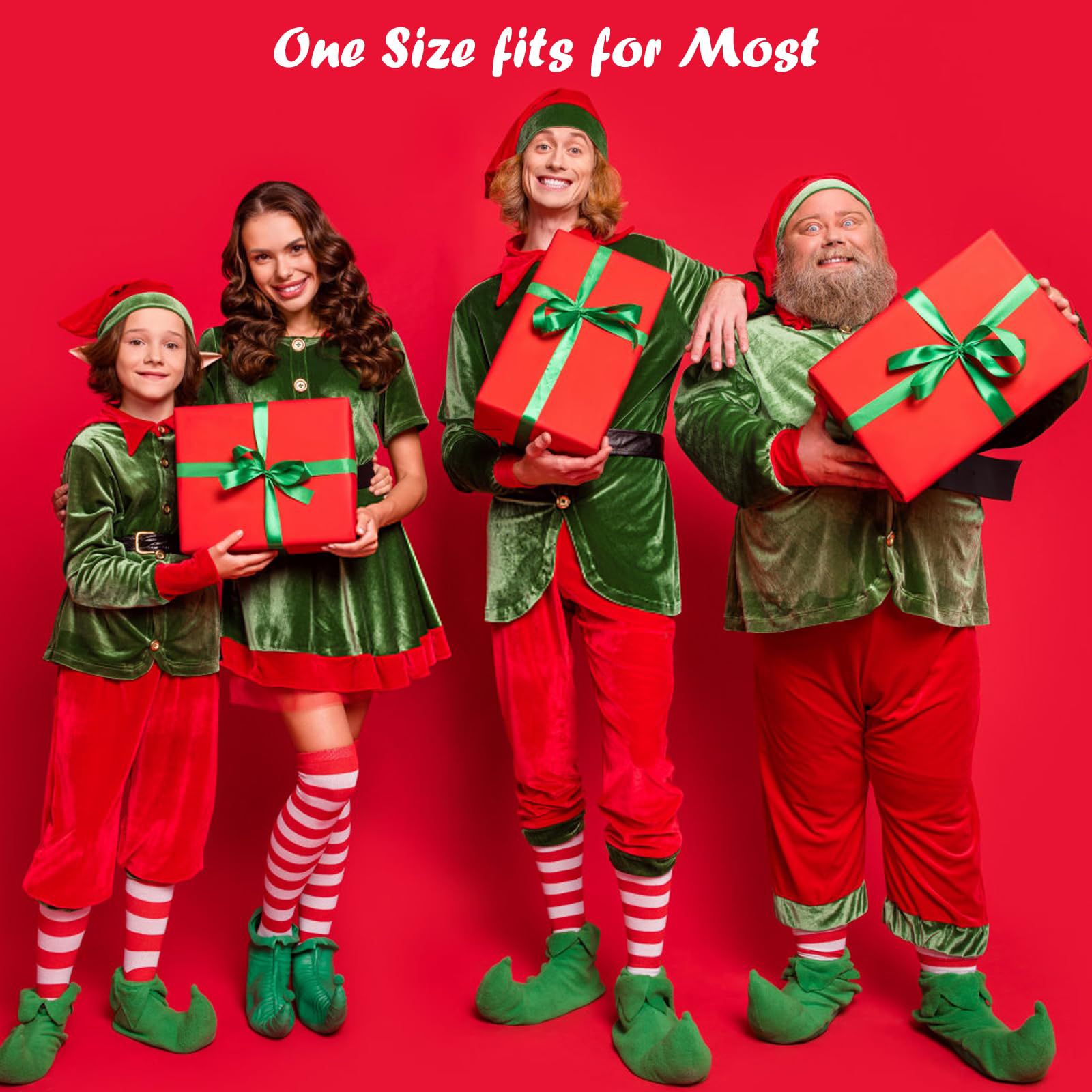 ELF Striped Christmas Socks