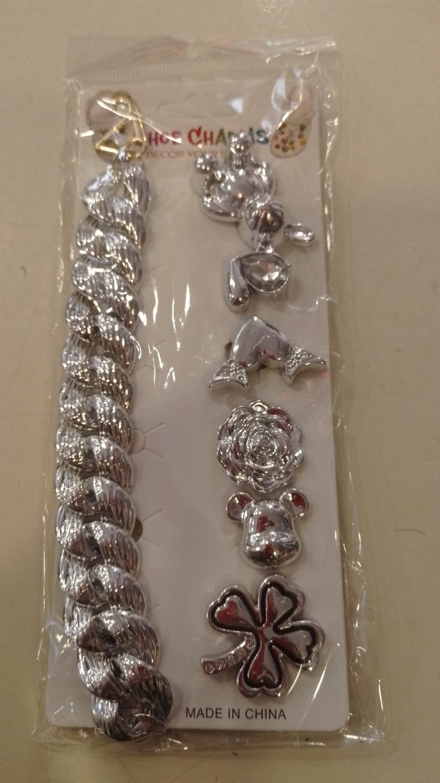 Silver Stylish Decorative Croc Charm Set (7PCS)