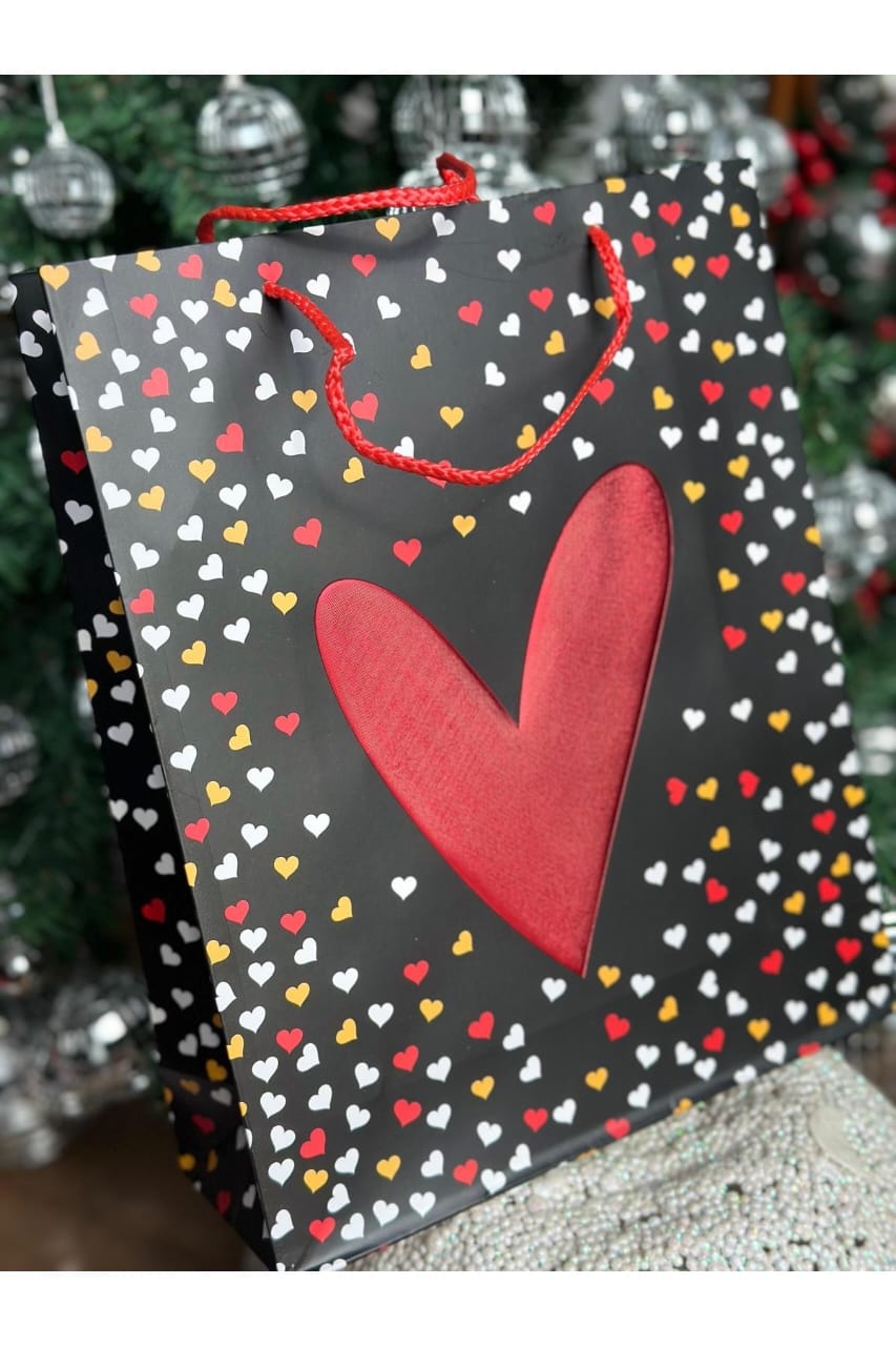 Large Heart Pattern Gift Bag