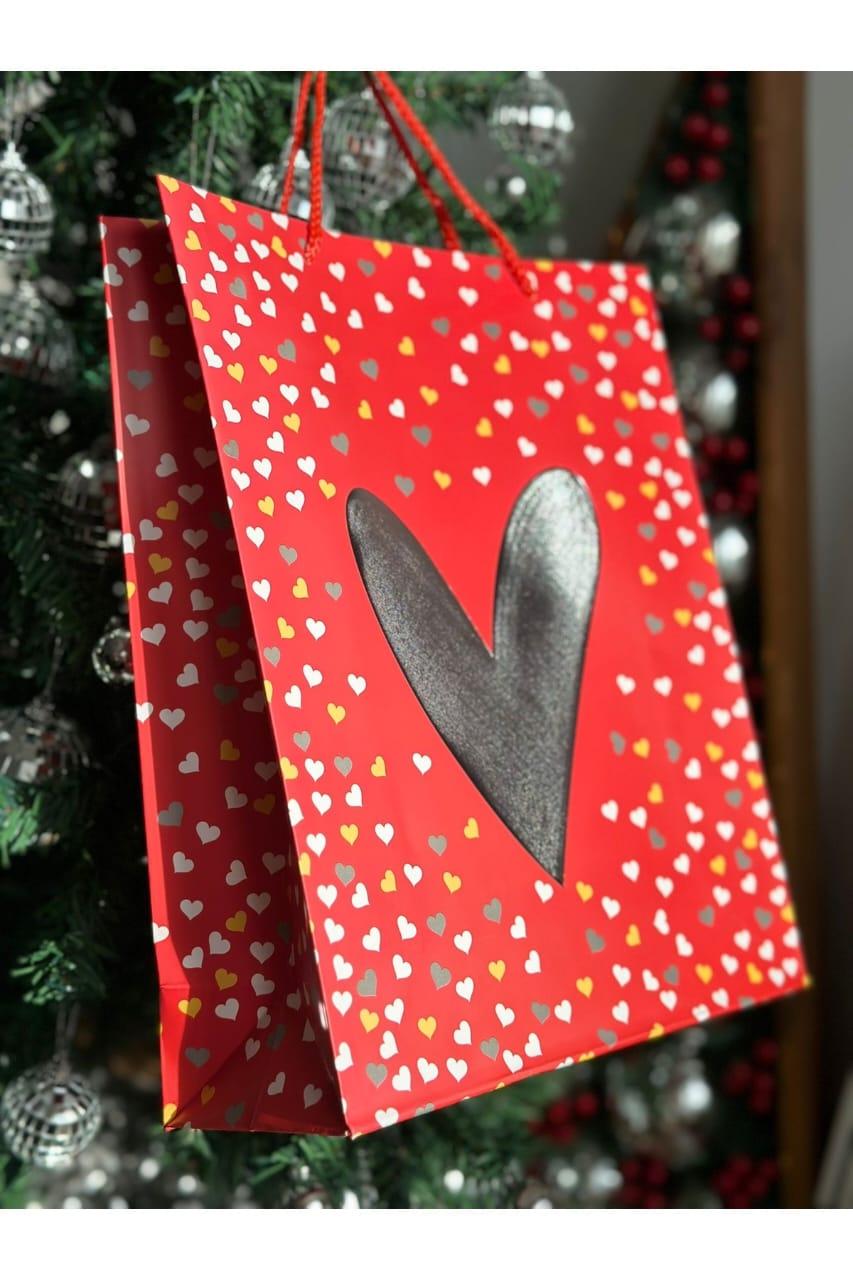 Large Heart Pattern Gift Bag