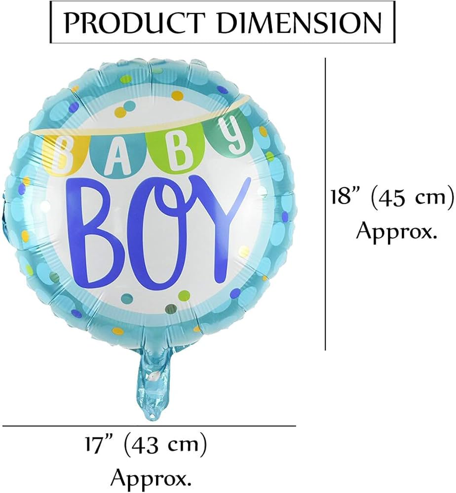 Baby Boy 18" Round Foil Balloon