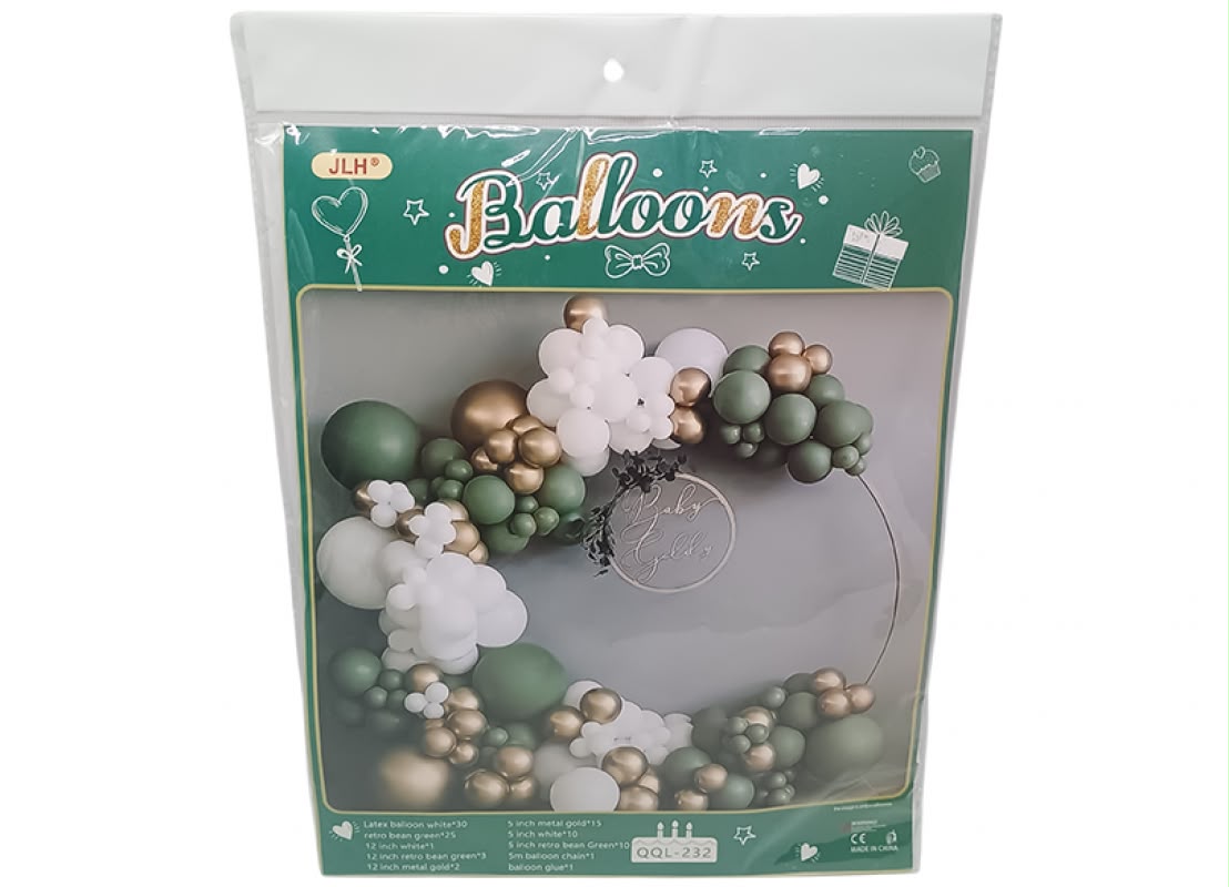 Sage Green,White and Metallic Gold Arch Kit