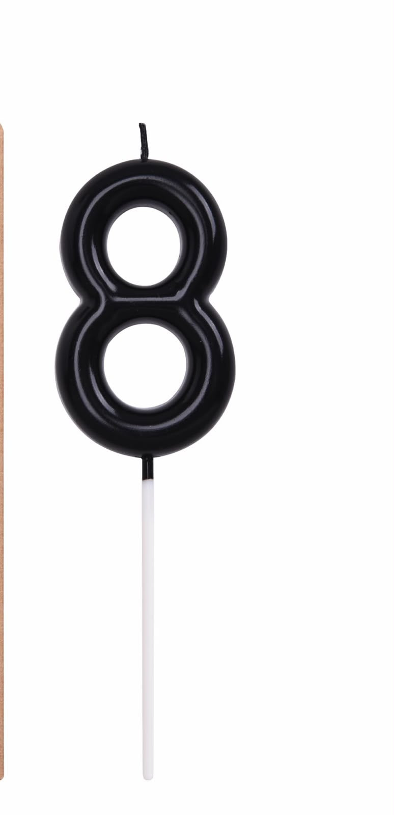 Black Number Candles 0-9