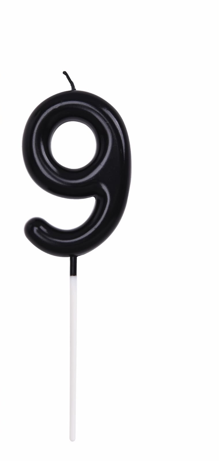 Black Number Candles 0-9
