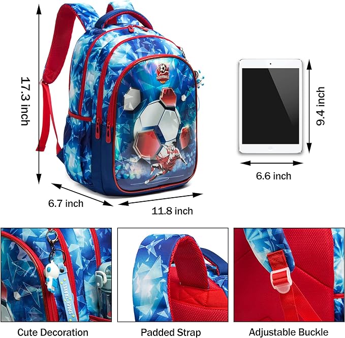 3pc Soccer Game Football Bookbag set - Preppy Kids (Grand Bazaar)