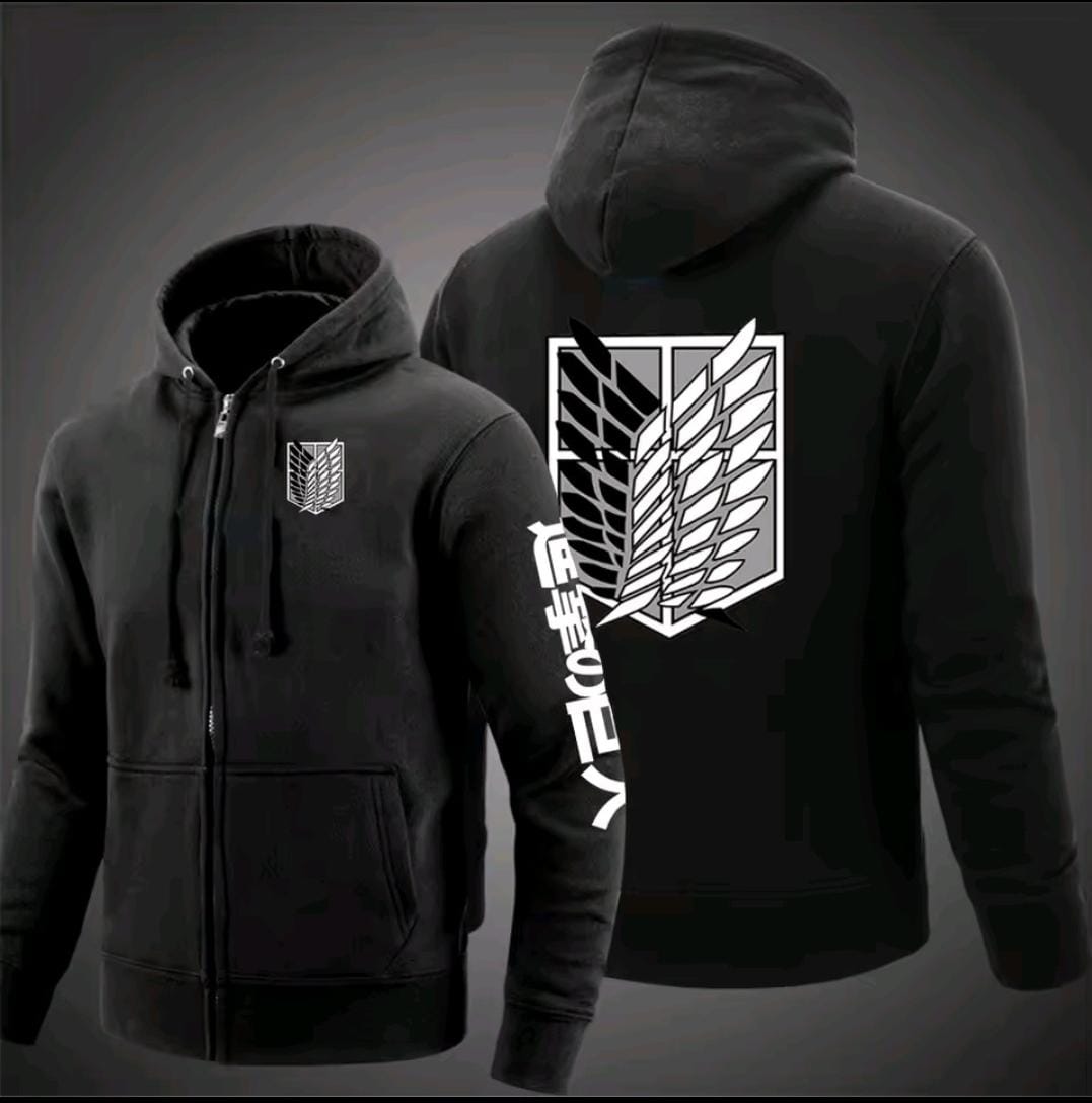 Attack on Titan Black Zipper Hoodie