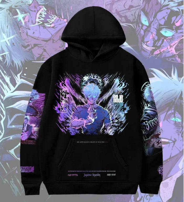Jujutsu Kaisen Gojo Domain Expansion Colorful Fleece Pullover Hoodie