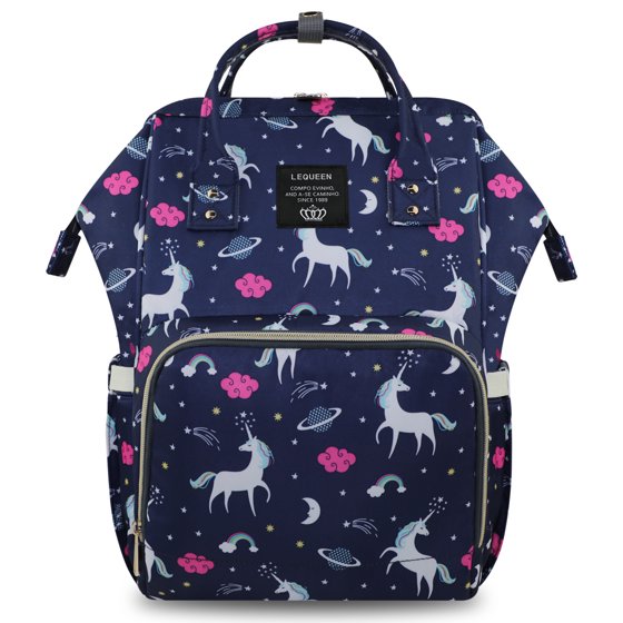 Le Queen Unicorn Bucket Mummy Baby Bucket Bag (Blue)