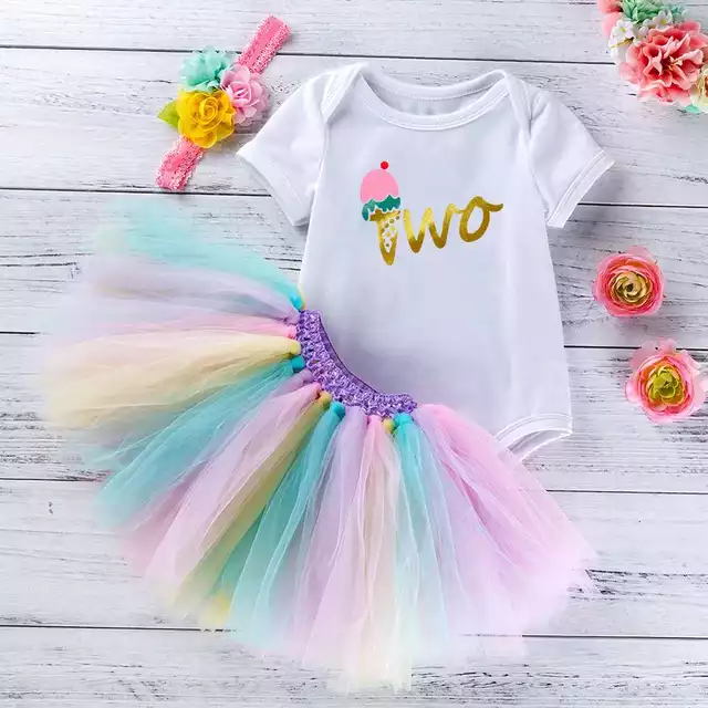 Second Birthday Girls Outfit Ice Cream 2nd 2 - Preppy Kids (Grand Bazaar)