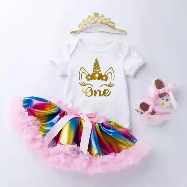 Unicorn First Birthday Girls Outfit One