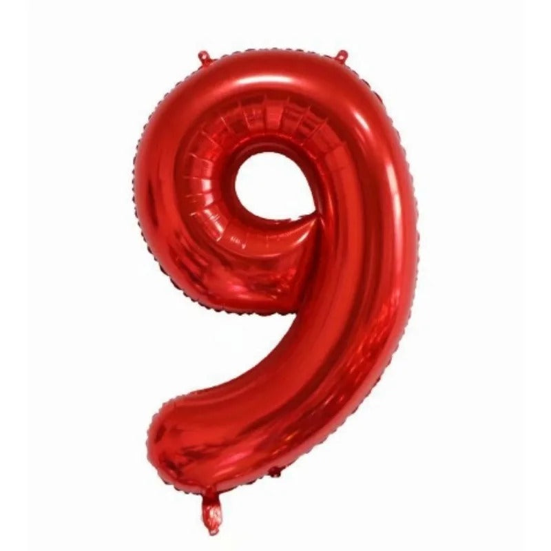 40" Number Red Foil Helium Balloons (40 inch) 1 to 9 - Preppy Kids (Grand Bazaar)