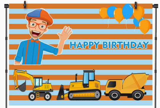 Blippi Party Decorations Package With Backdrop