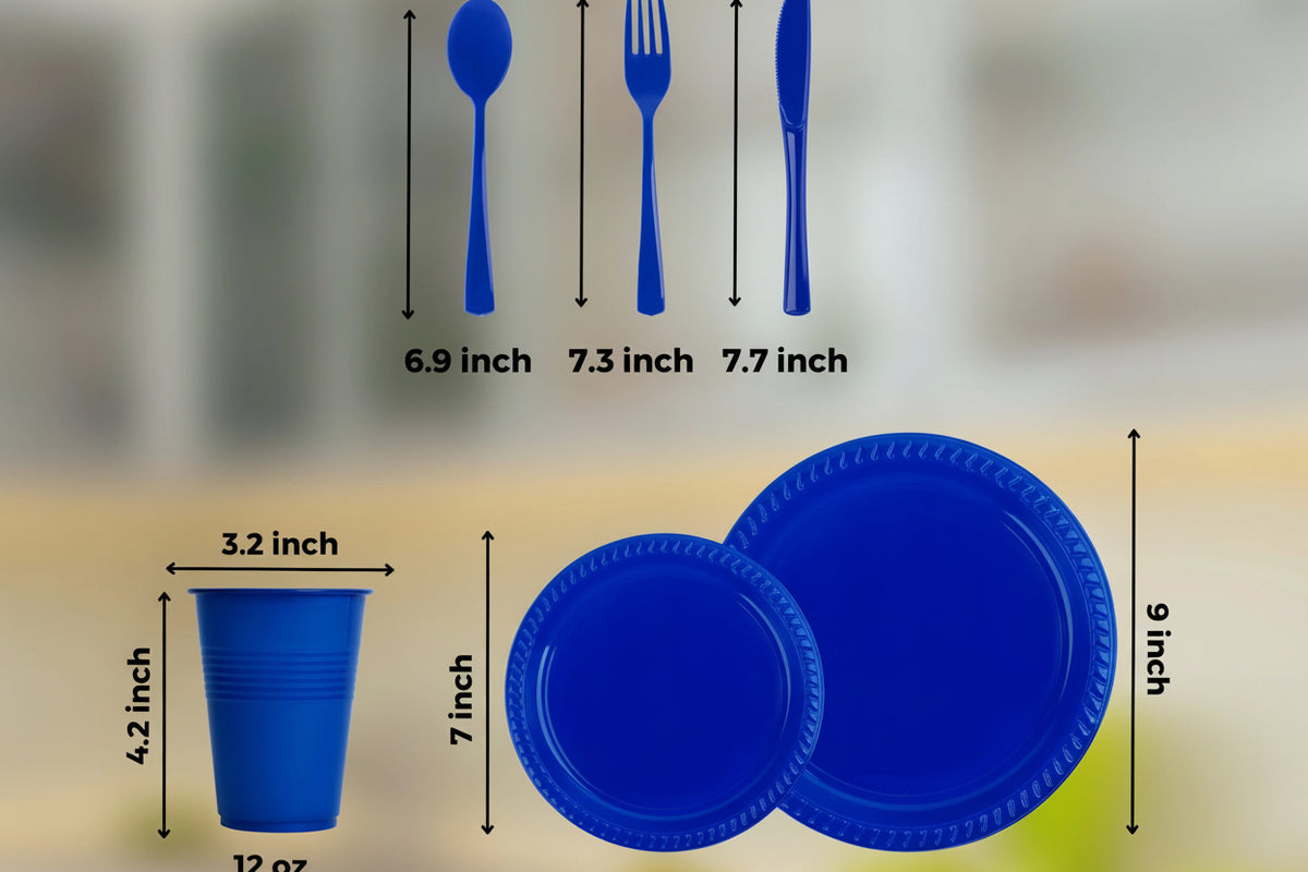 Light Blue Tableware Party Set