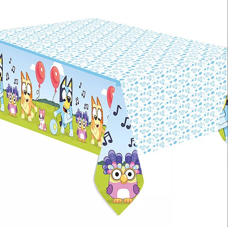 Bluey Plastic Table Cover, 54in x 96in - Preppy Kids (Grand Bazaar)
