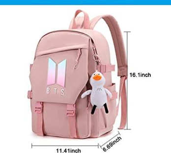 BTS Pink Bookbag - Preppy Kids (Grand Bazaar)