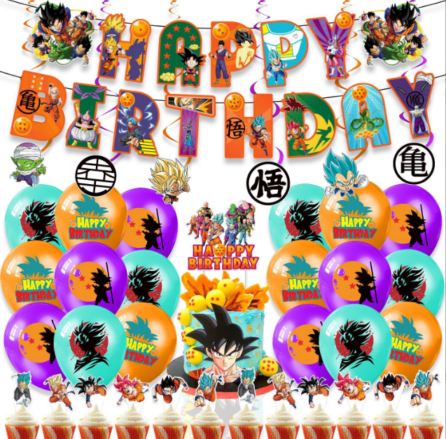 Dragon Ball Z 2nd edition Goku Party Decorations Package - Preppy Kids (Grand Bazaar)