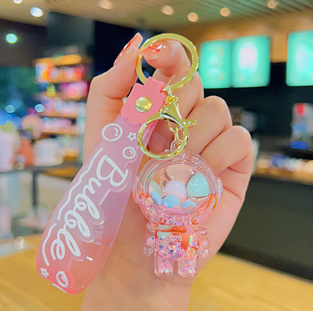 Acrylic Moving Liquid Keychain