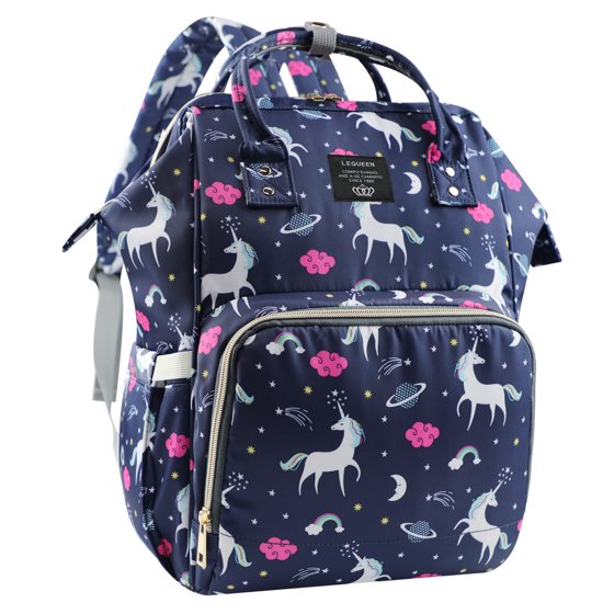 Le Queen Unicorn Bucket Mummy Baby Bucket Bag (Blue) - Preppy Kids (Grand Bazaar)