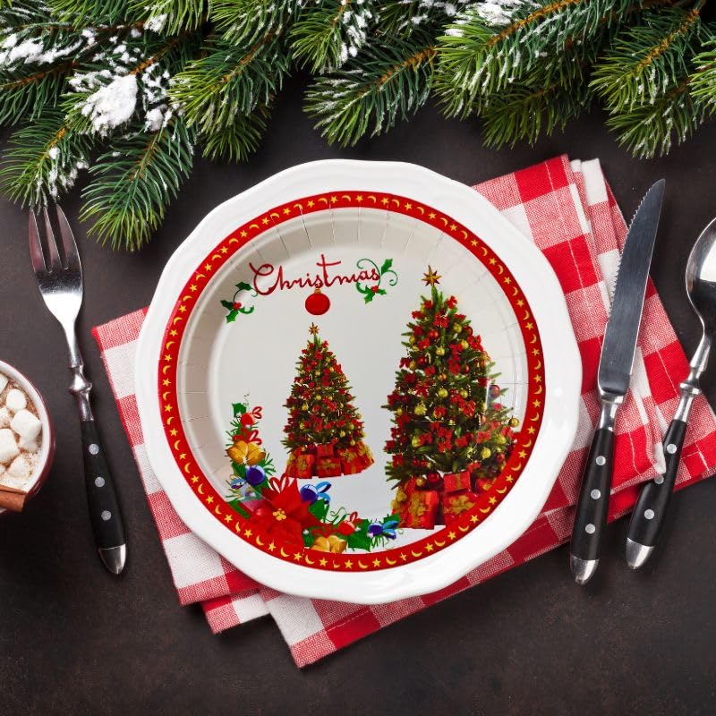 Christmas tree plates 9inch