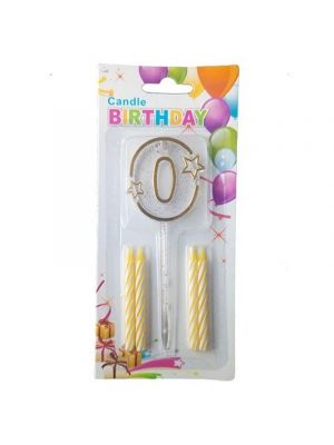 Gold Acrylic Candle 0 to 9 (ACR) - Preppy Kids (Grand Bazaar)