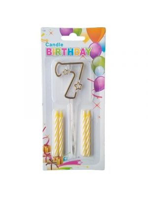 Gold Acrylic Candle 0 to 9 (ACR) - Preppy Kids (Grand Bazaar)