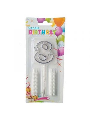 Gold Acrylic Candle 0 to 9 (ACR) - Preppy Kids (Grand Bazaar)