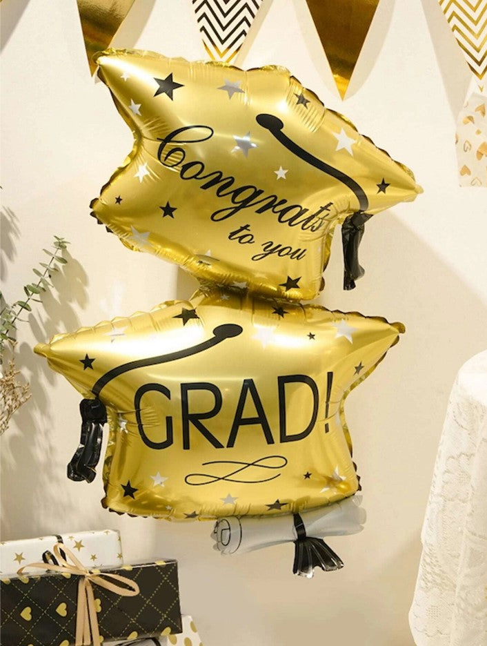 Congrats 2 tier Foil Balloon Graduations - Preppy Kids (Grand Bazaar)