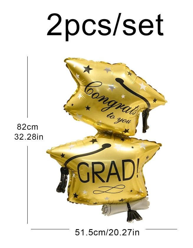 Congrats 2 tier Foil Balloon Graduations - Preppy Kids (Grand Bazaar)
