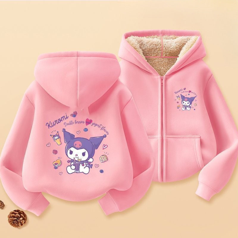 Sanrio Pink Kuromi Fleece Zipper Hoodie