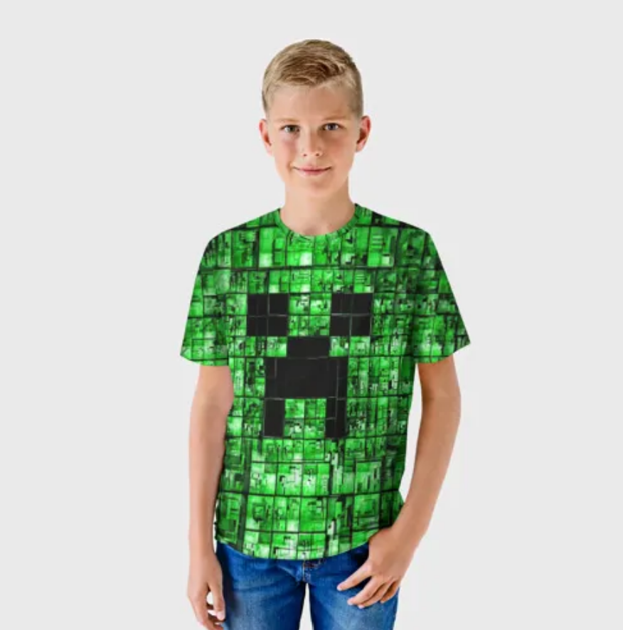 Minecraft  Creeper Tshirt - Preppy Kids (Grand Bazaar)