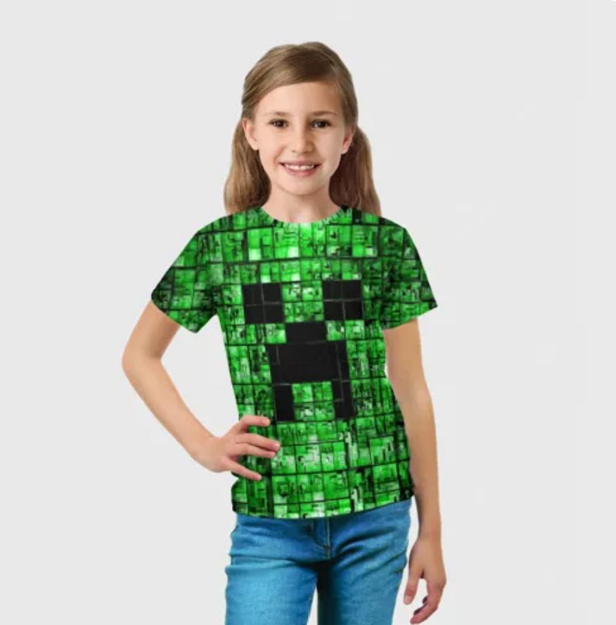 Minecraft  Creeper Tshirt - Preppy Kids (Grand Bazaar)