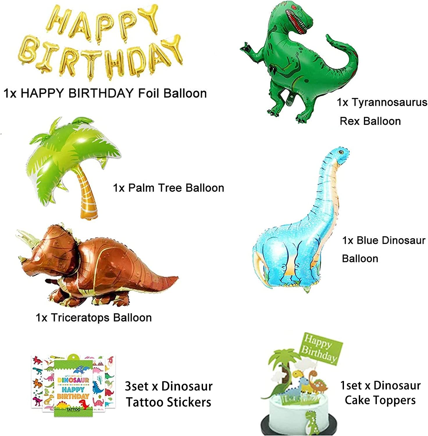 Dinosaur 3rd Edition Party Decoration Package - Preppy Kids (Grand Bazaar)