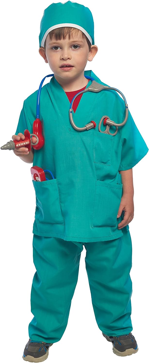Surgeon Deluxe Kids Doctor Costume Set for Toddlers | Role Play Kit with Cute Surgeon Dress-Up Set for Boys & Girls Ages 2-5 | Children&