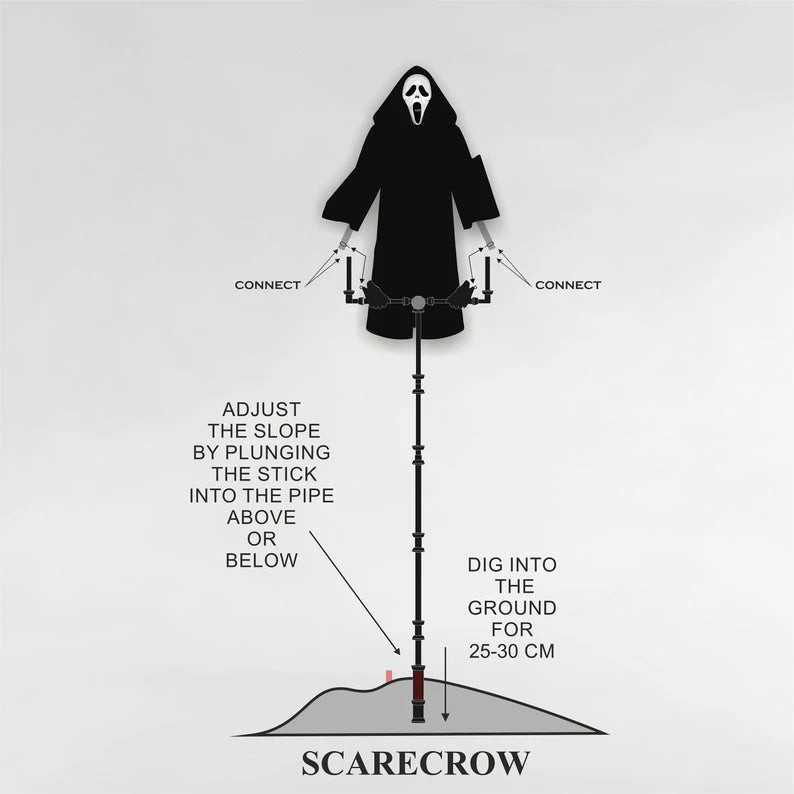 Scream Scarecrow Hanging Ghost Halloween Garden Decoration - Preppy Kids (Grand Bazaar)