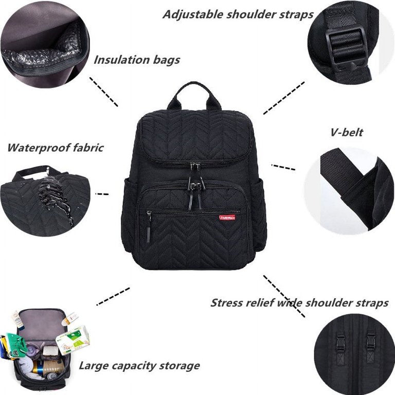 Fuerli Ultimate Baby Bag (Black) - Preppy Kids (Grand Bazaar)