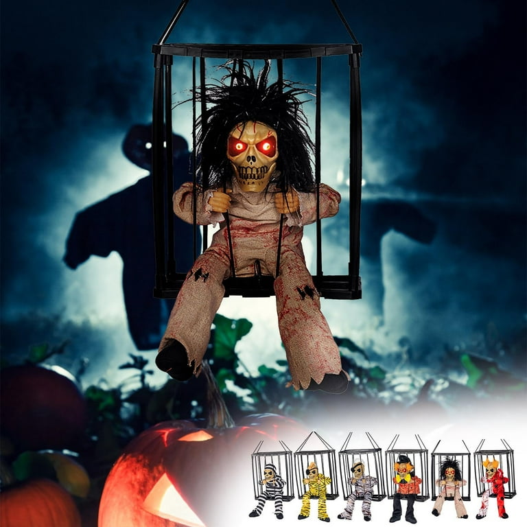 Skull Prisoner Cage Animated Motion Sensor Halloween decor - Preppy Kids (Grand Bazaar)
