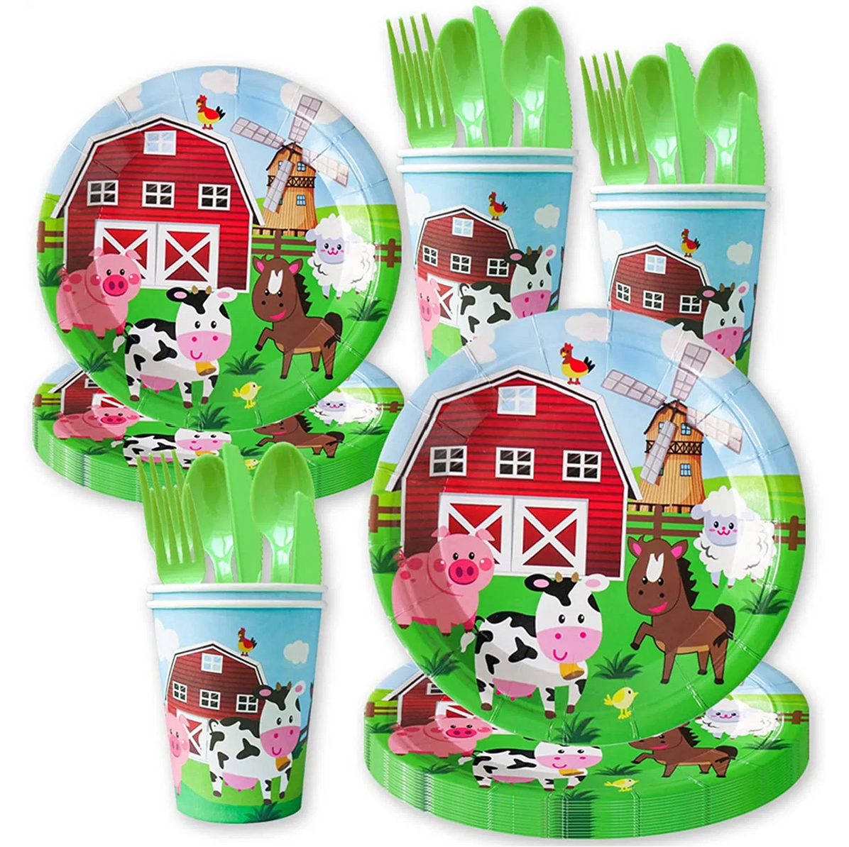 Farm Animals Party decoration package Cow - Preppy Kids (Grand Bazaar)