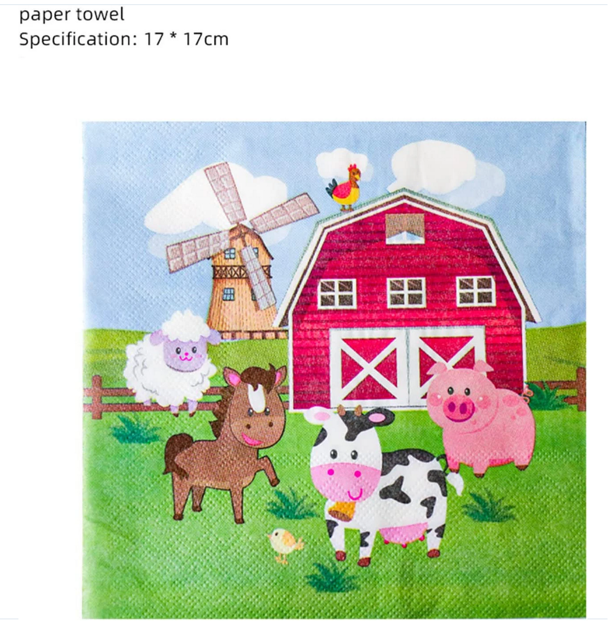 Farm Animals Party decoration package Cow - Preppy Kids (Grand Bazaar)