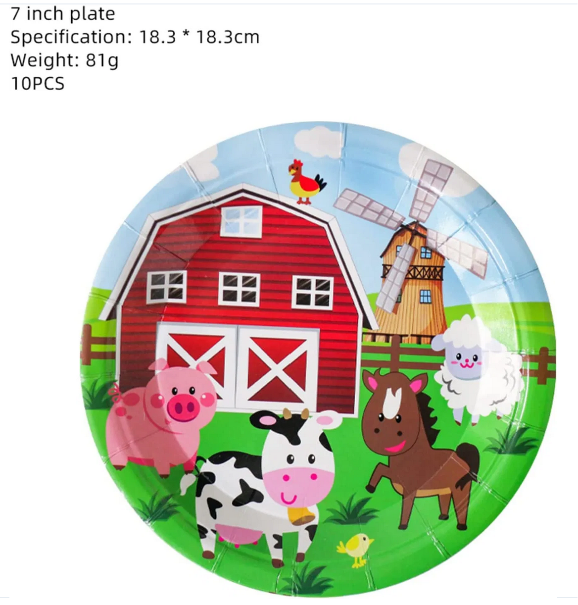 Farm Animals Party decoration package Cow - Preppy Kids (Grand Bazaar)