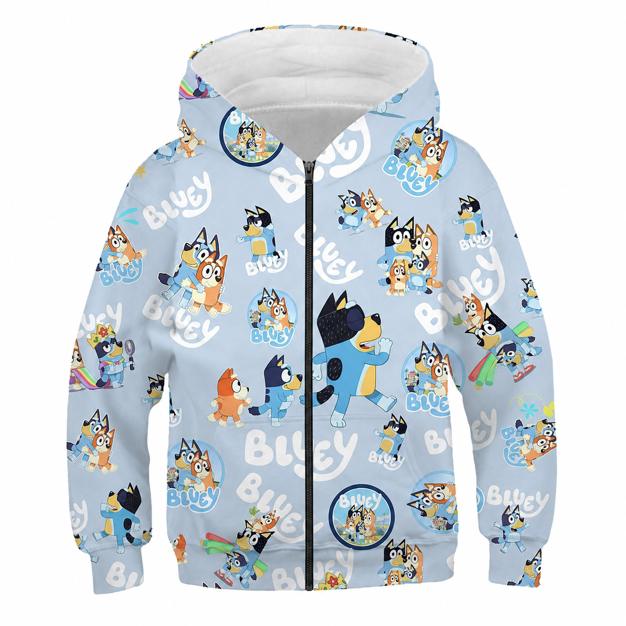Bluey Fun Time 3D Zipper Hoodie