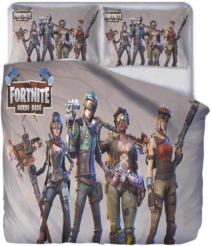 No. 65 - Fortnite 3pc Grey Fusion Comforter Set - Preppy Kids (Grand Bazaar)