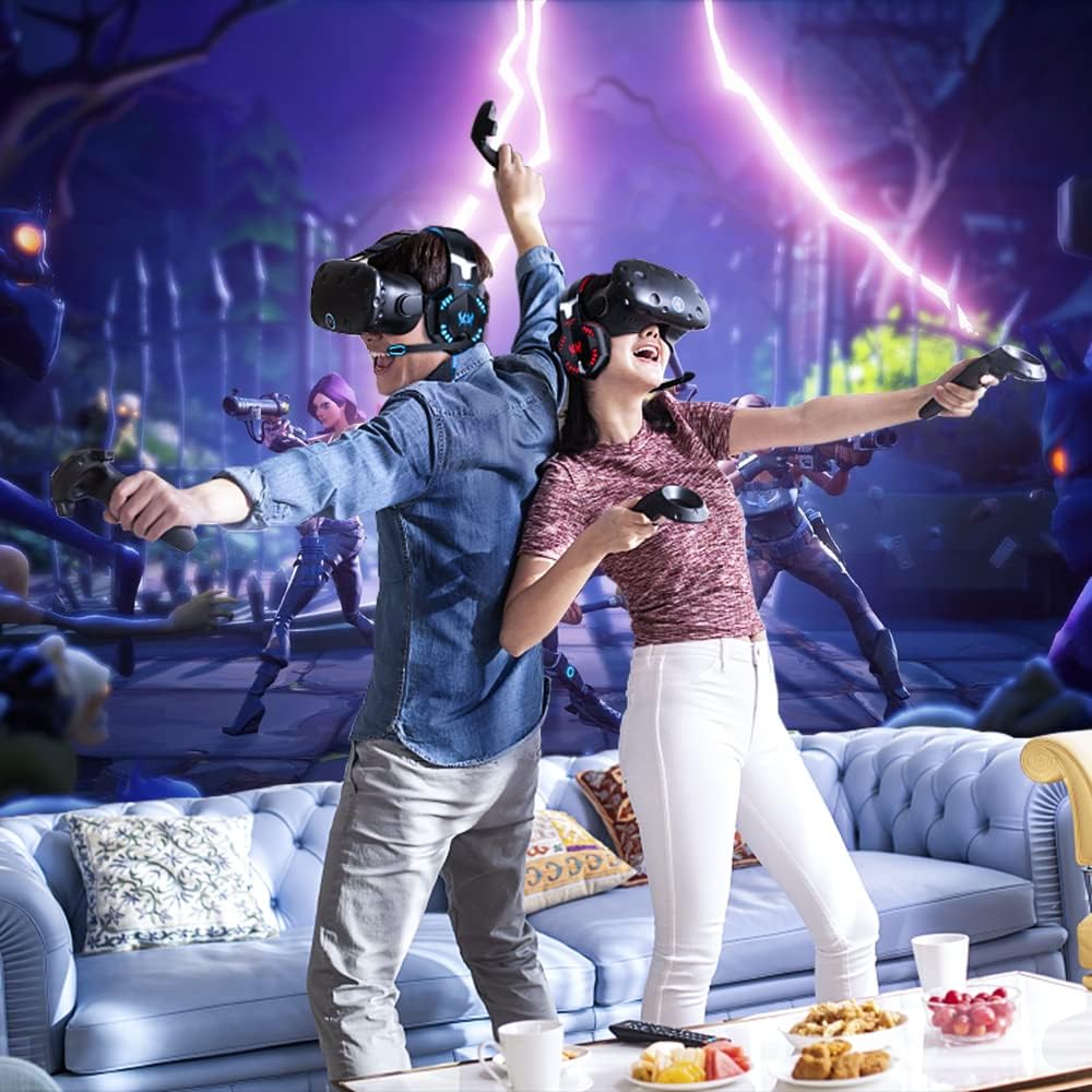 G2000 Pro Gaming Headset, Bass Surround Gaming Headphones with Noise Cancelling Mic, LED Lights, Soft Memory Earmuffs for PS5/ PS4/ Xbox One - Preppy Kids (Grand Bazaar)